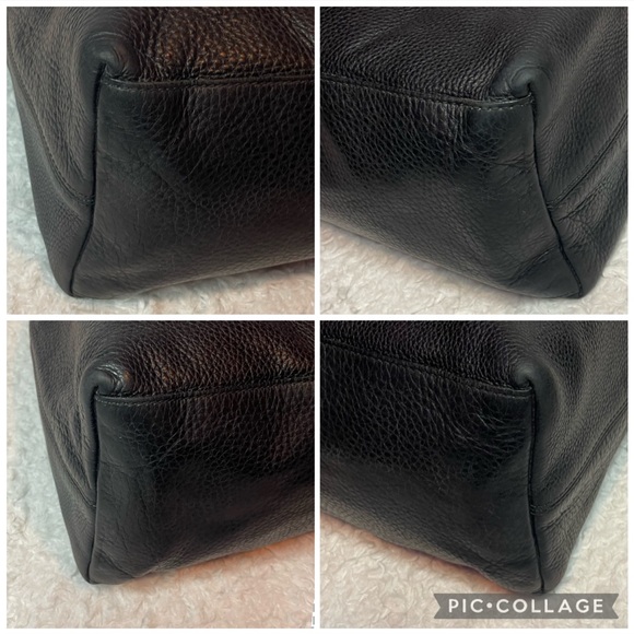 Gucci Interlocking G Soho Chain Large Shoulder Bag Purse Black Rare all Leather - Picture 11 of 17